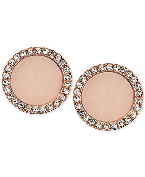 michael kors rose gold tone crystal stud earrings|Michael Kors replacement earring backs.